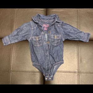 Ruffle Butts Denim Onesie